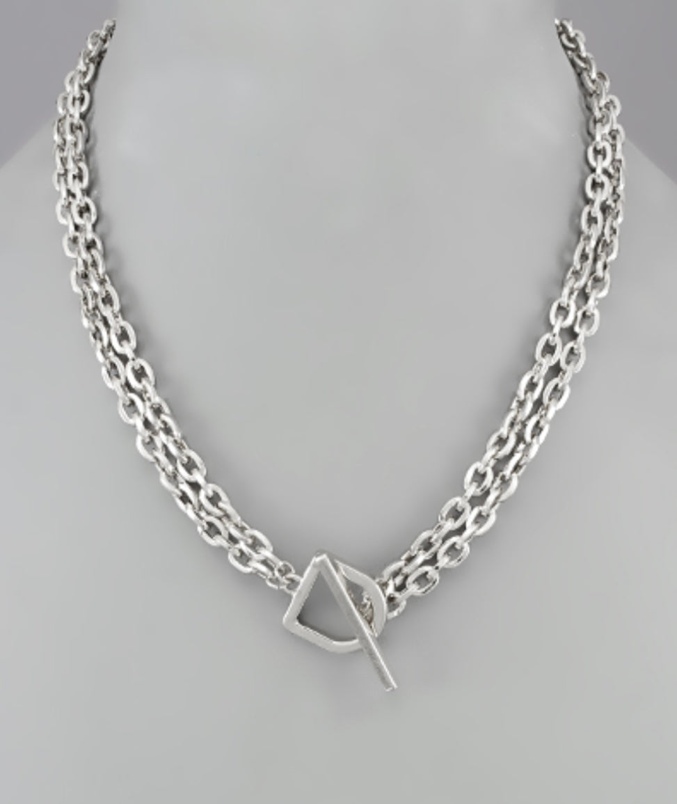 D Toggle 2 Row Necklace (2 options)