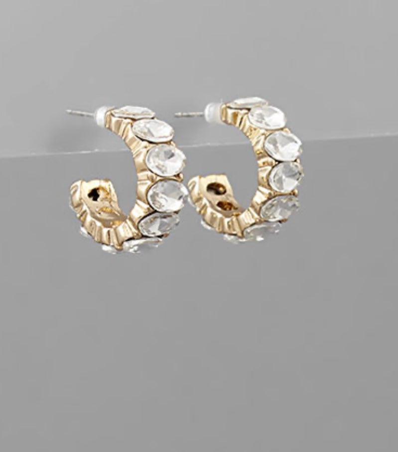 Crystal Hoop Earrings