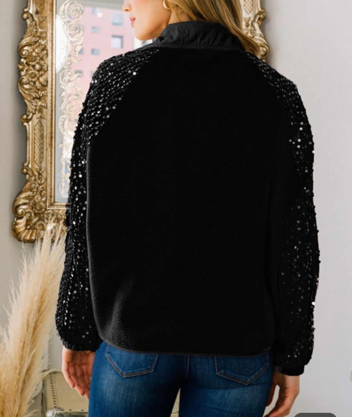 Fleece & Sequin Jacket