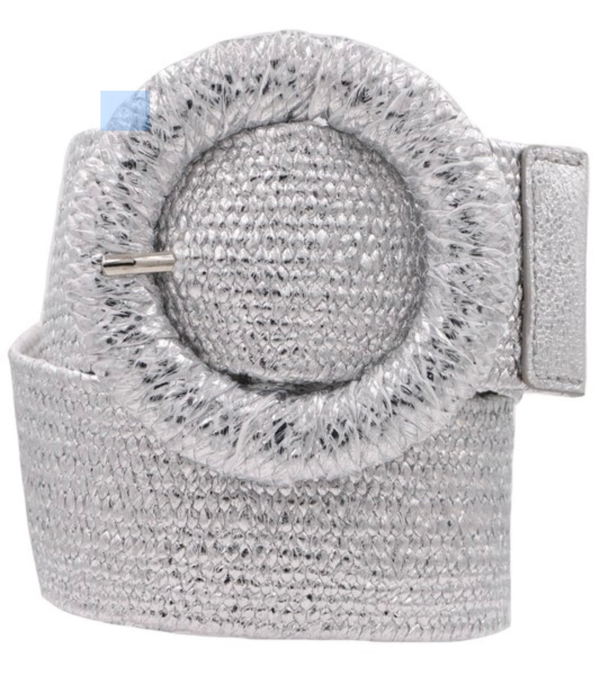 Metallic Wrapped Circle Elastic Straw Belt