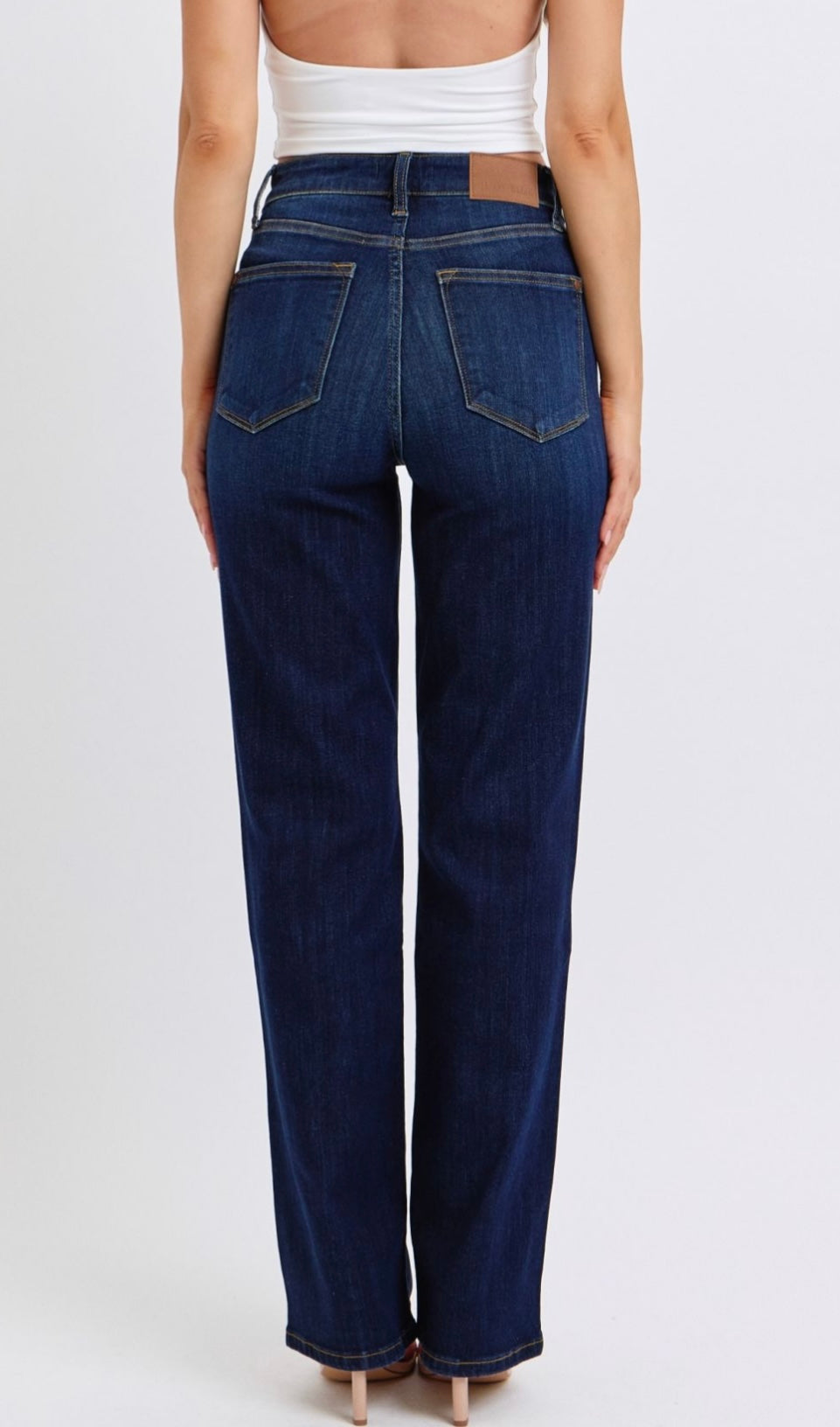 Judy Blue HW Dark Straight Leg Jeans
