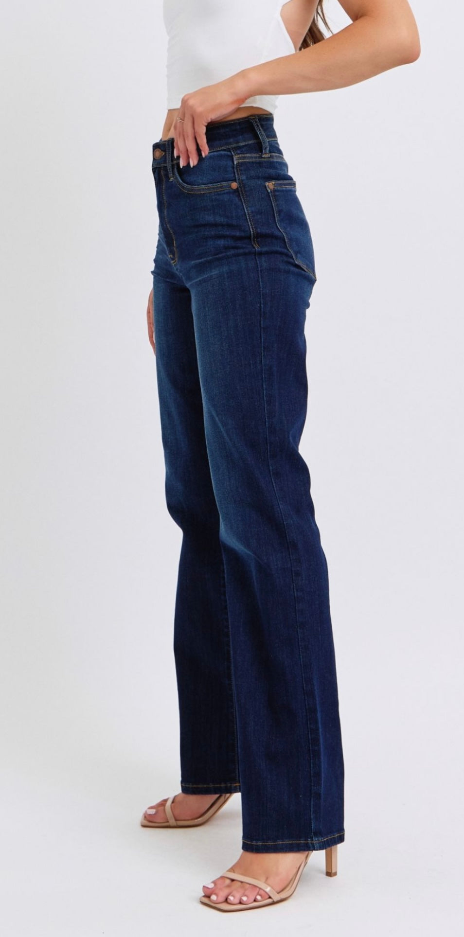 Judy Blue HW Dark Straight Leg Jeans