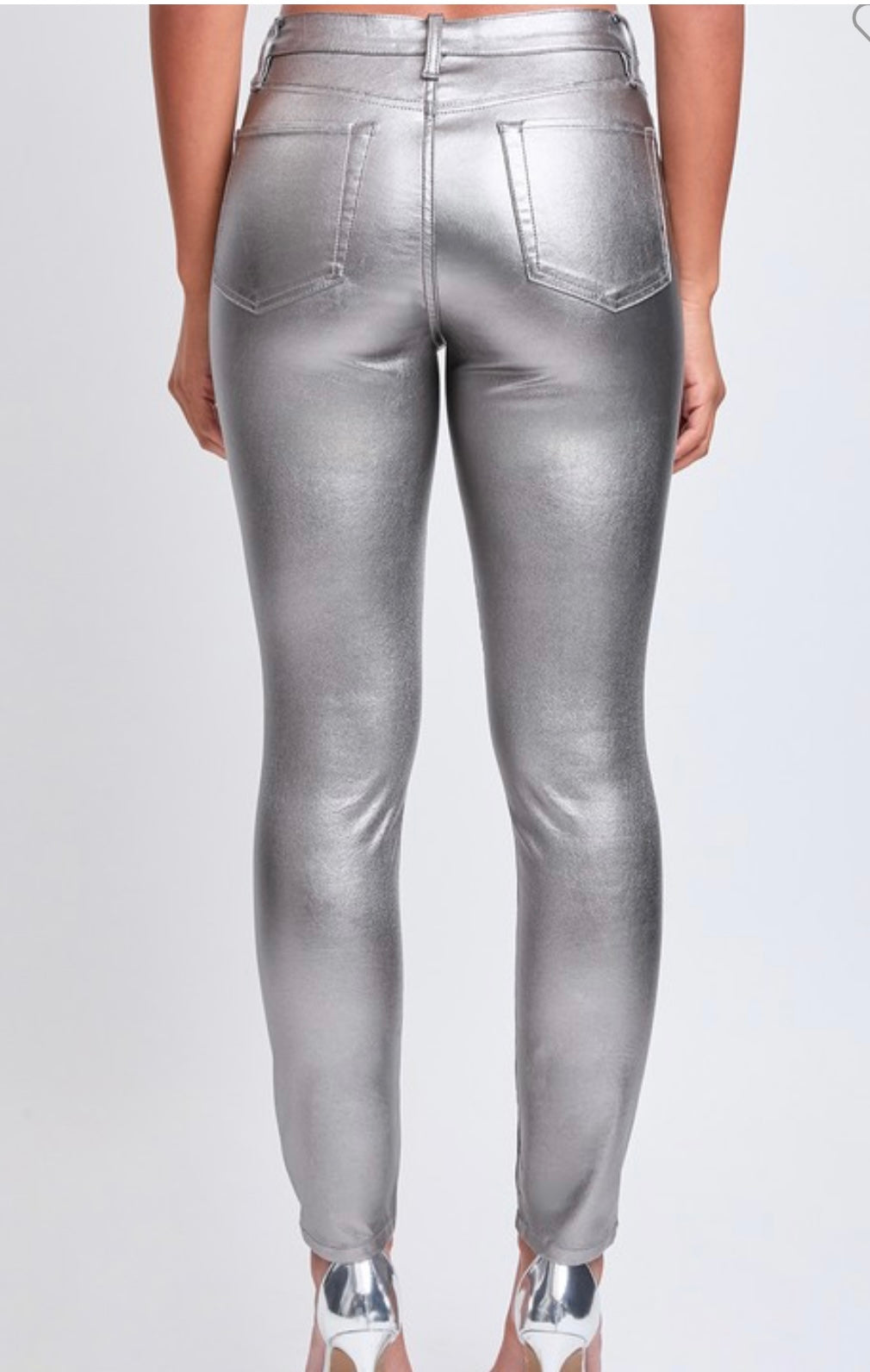 Metallic Skinny Pants