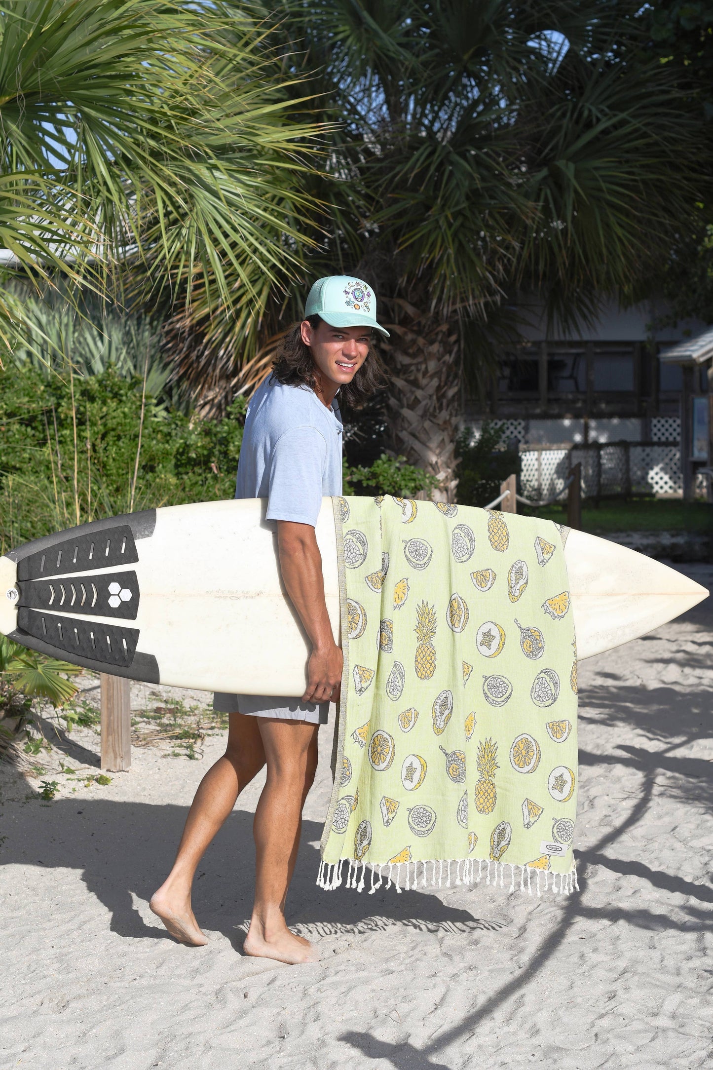 Tropicals Peshtemal Pure Cotton Beach Towel