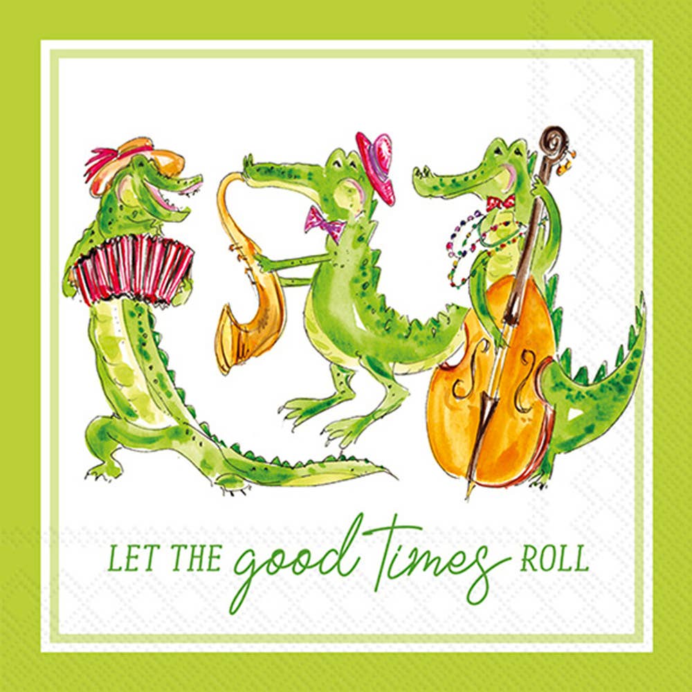 Mardi Gras Cocktail Napkins 20 Ct Mardi Gators Rosanne Beck
