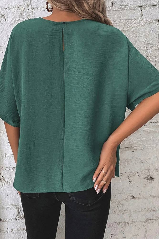 Batwing Sleeves Blouse (3 colors)