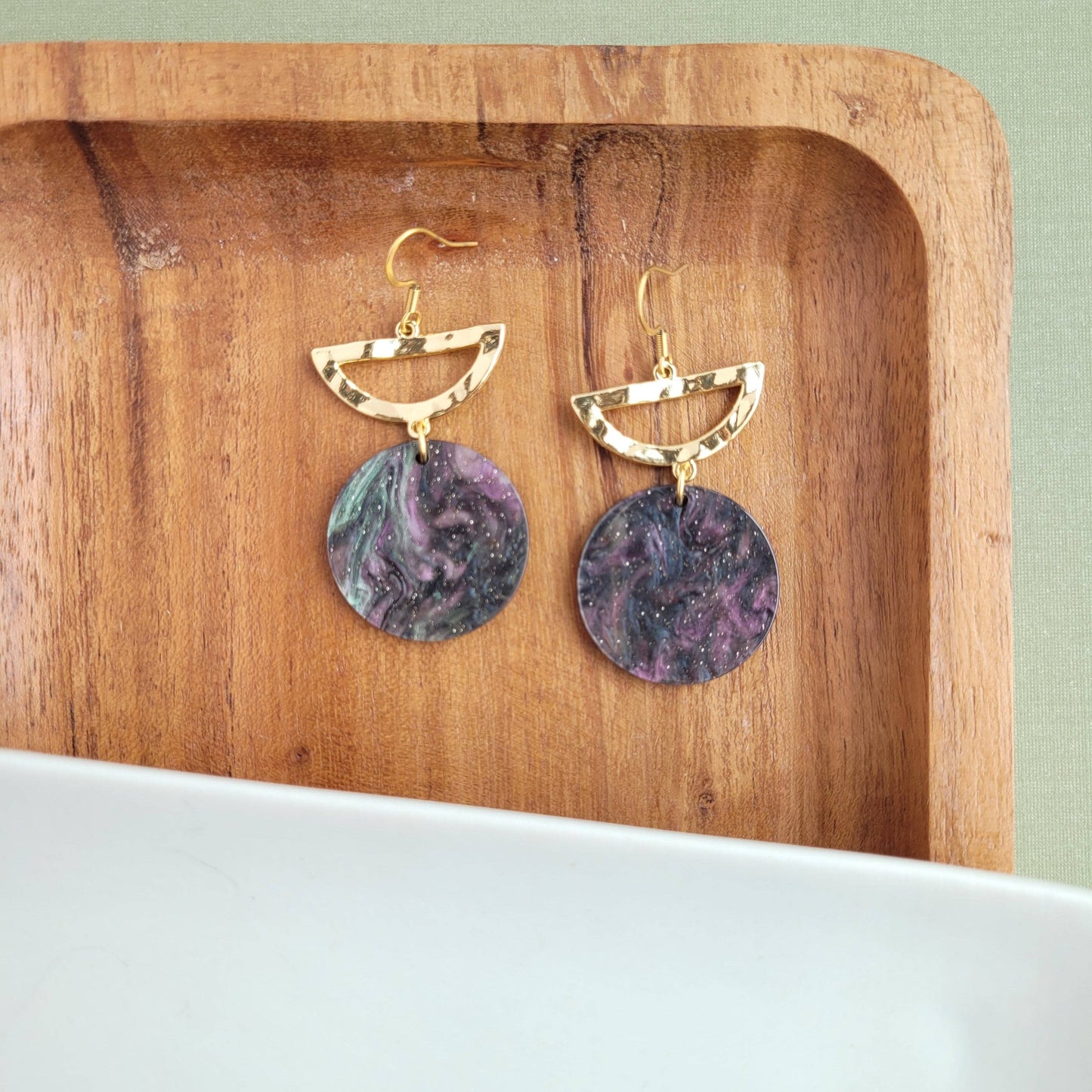 Natasha Earrings - Forrest Shimmer