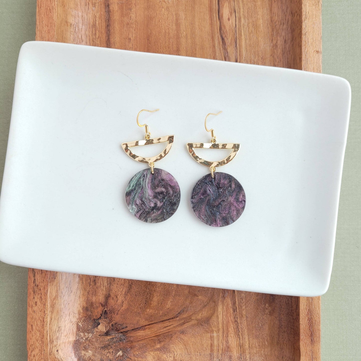 Natasha Earrings - Forrest Shimmer