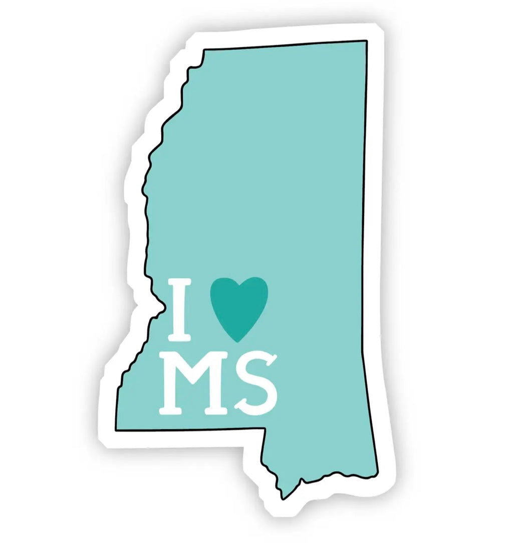 I Love MS Sticker