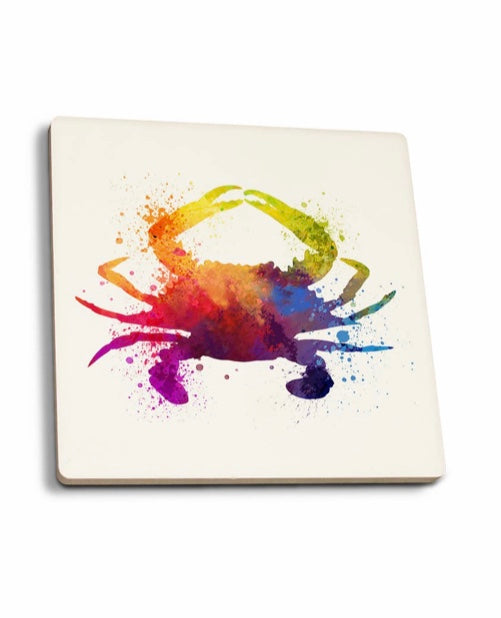 Watercolor Crab Coaster