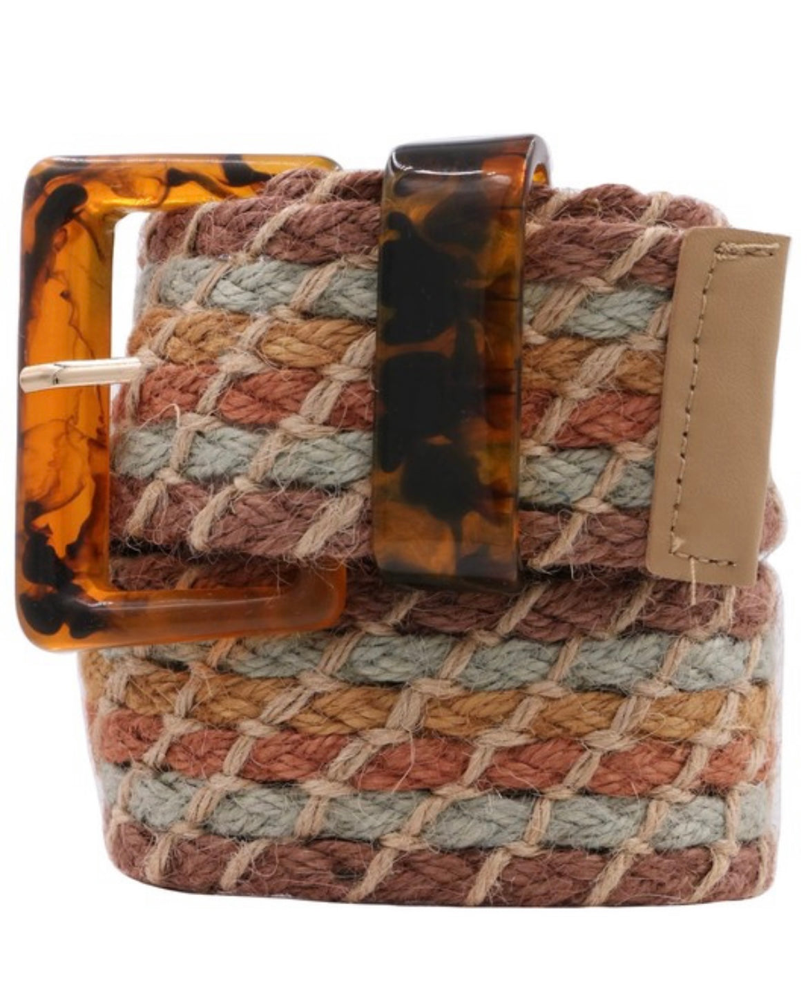 Multi Straw Braid Belt
