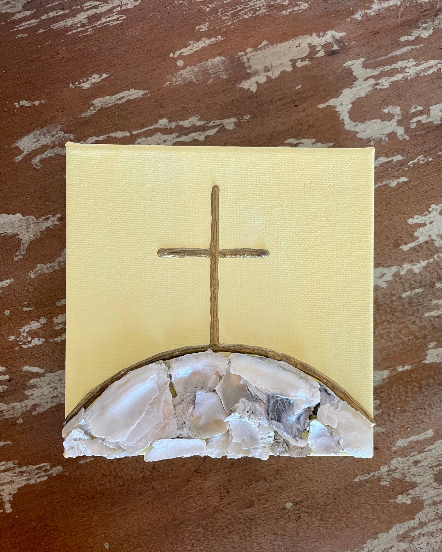 Cross Oyster Canvas