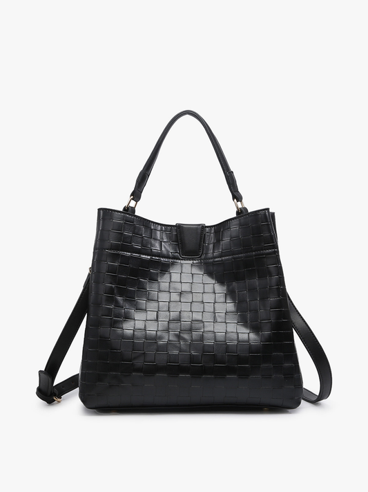 Tati Woven Textured Satchel