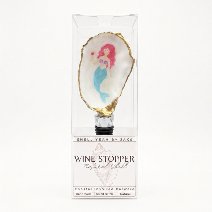 Mermaid Wine Glass Oyster Shell Wine Stopper