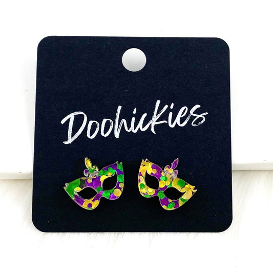 Mardi Gras Mask Studs