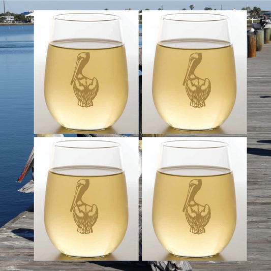 PELICANS METALLIC GOLD Unbreakable TRITAN Wine Glasses