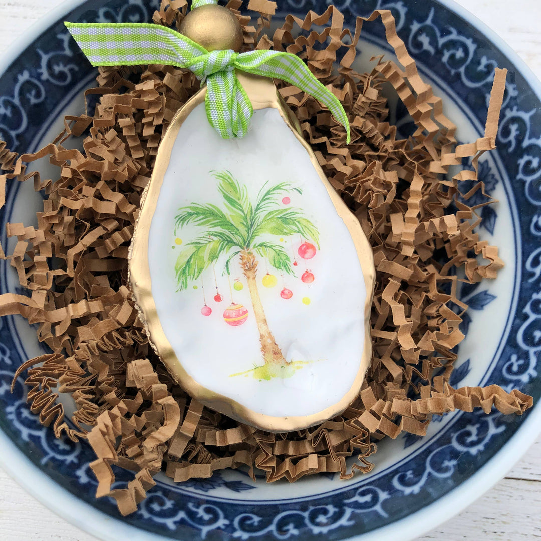 Oyster Ornament | Christmas Palm | Tropical Christmas Tree
