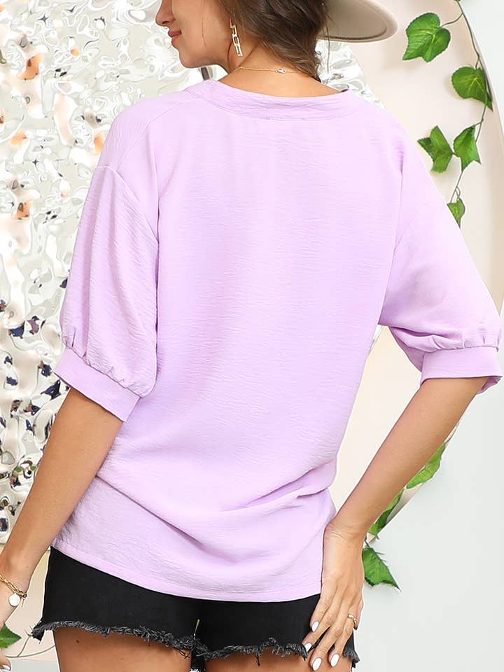 Johnny Collar Blouse (2 colors)