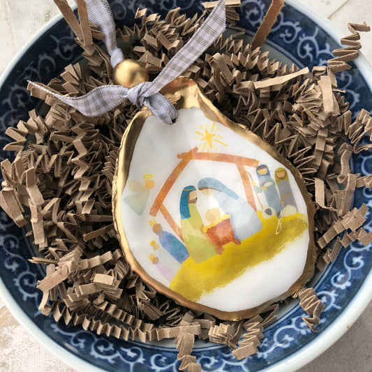 Oyster Ornament | Nativity Ornament | Nativity Scene