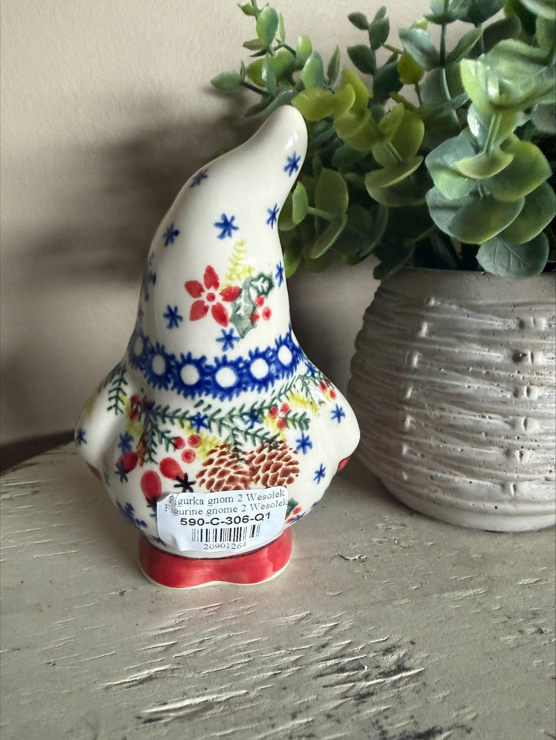 Polish Pottery Gnome-winter