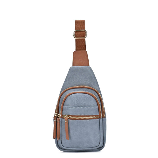 Tasha Multi Zip Compartment Sling Bag