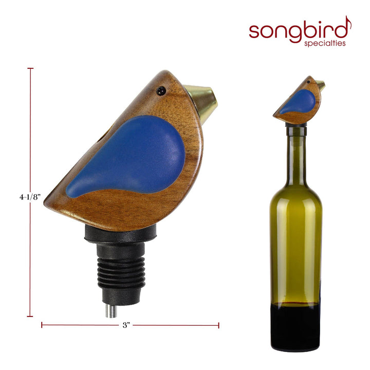 Songbird Specialties® "Singing" Wine Bottle Pourer, Blue