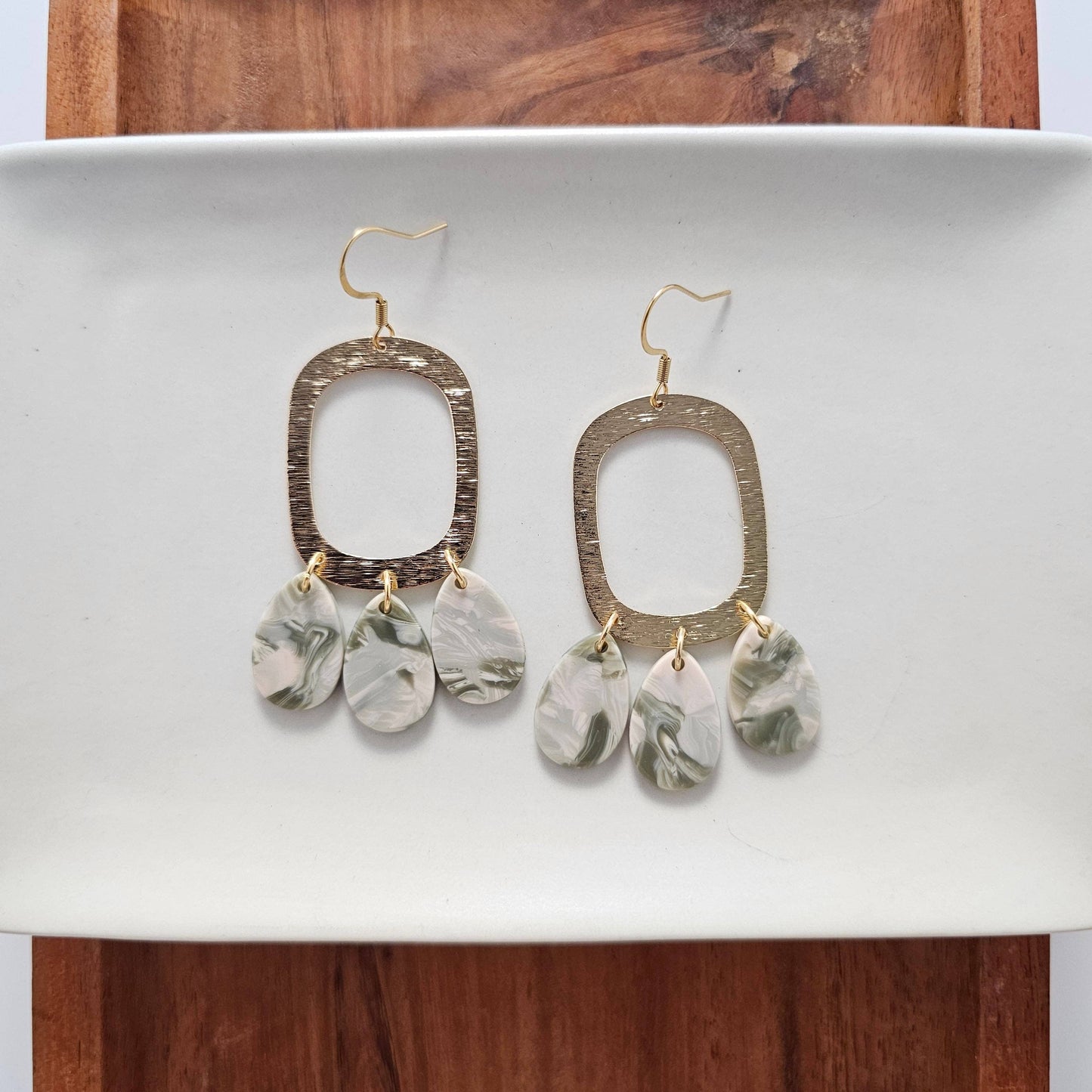 Ophelia Earrings - Sage