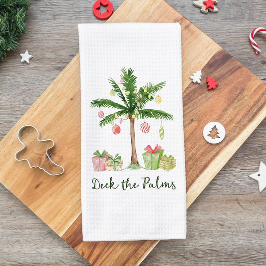 Deck the Palms Tea Towel