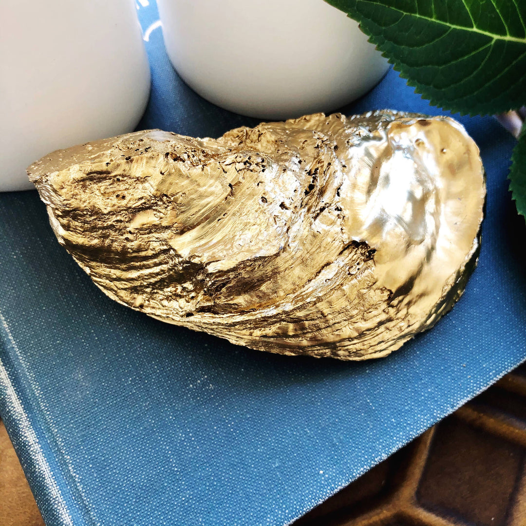 Decoupage Oyster Ring Dish--Lemons And Olives