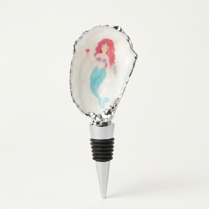 Mermaid Wine Glass Oyster Shell Wine Stopper