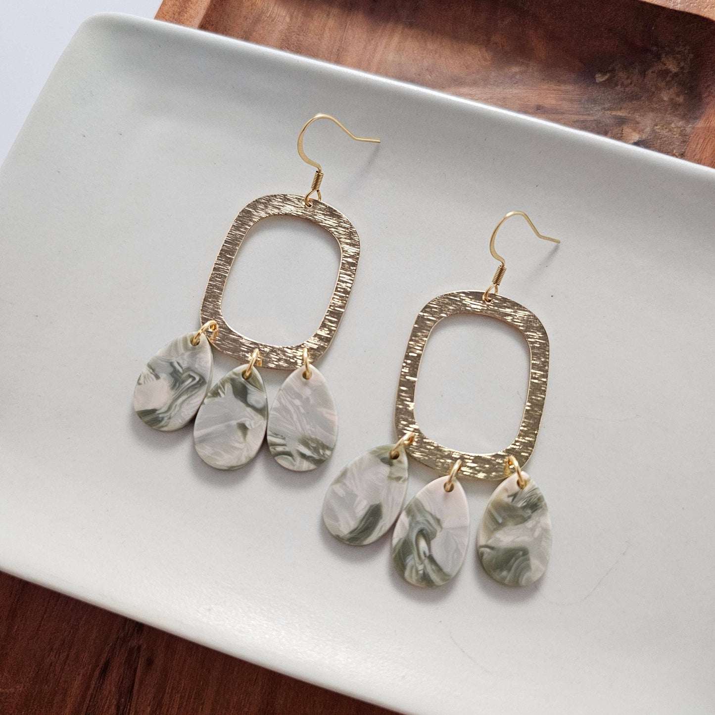 Ophelia Earrings - Sage