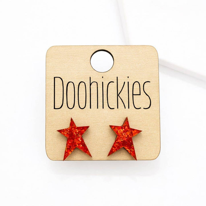 Sparkle Prim Star Studs - Patriotic Earrings