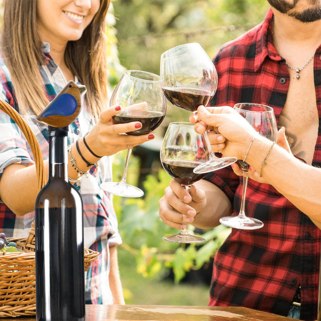 Songbird Specialties® "Singing" Wine Bottle Pourer, Blue