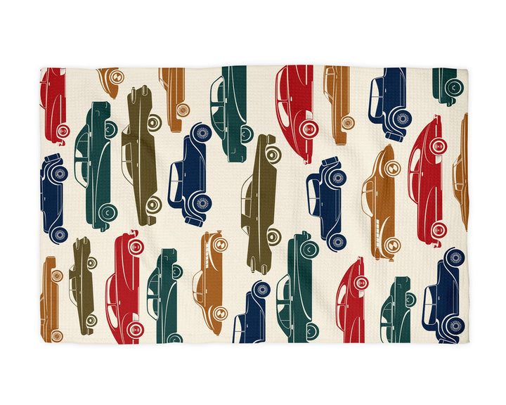 Vintage Car Retro Antique Classic Garage Kitchen Towel