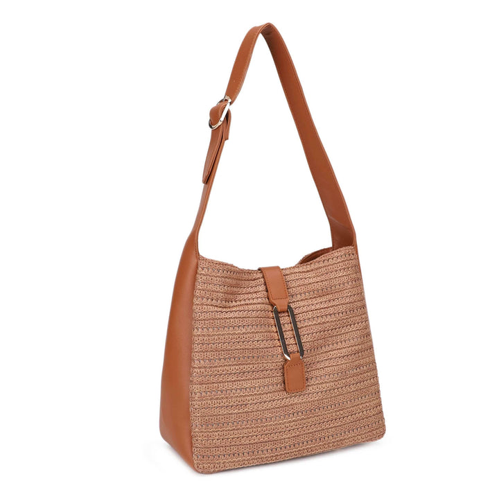 Arla Straw Hobo Tote