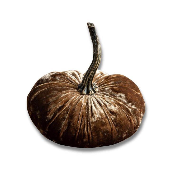 Single &amp; Stacked Velvet Pumpkins