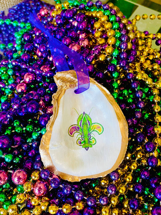 Crawfish Fleur-de-lis Ornament