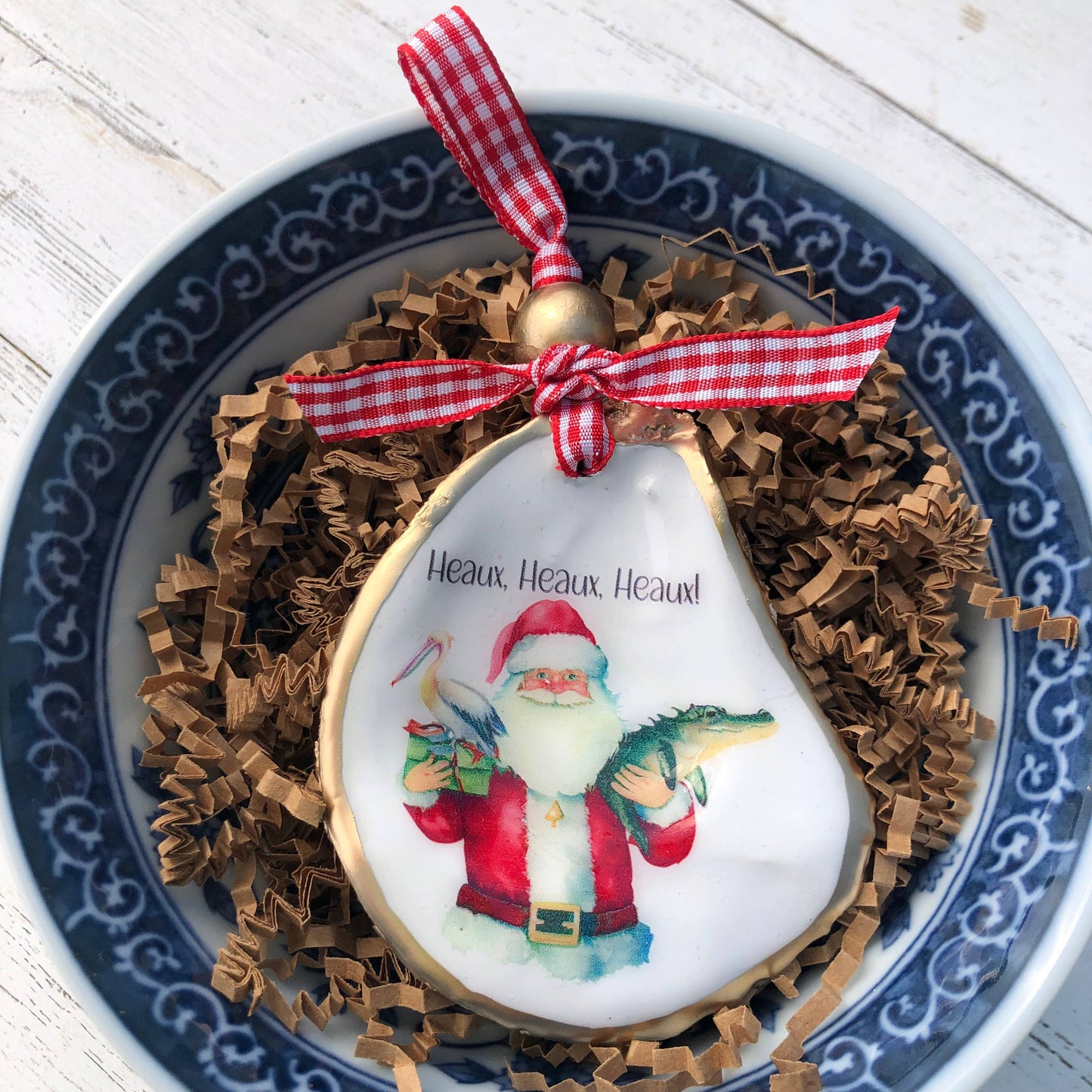 Oyster Ornament | Cajun Santa | Cajun Christmas