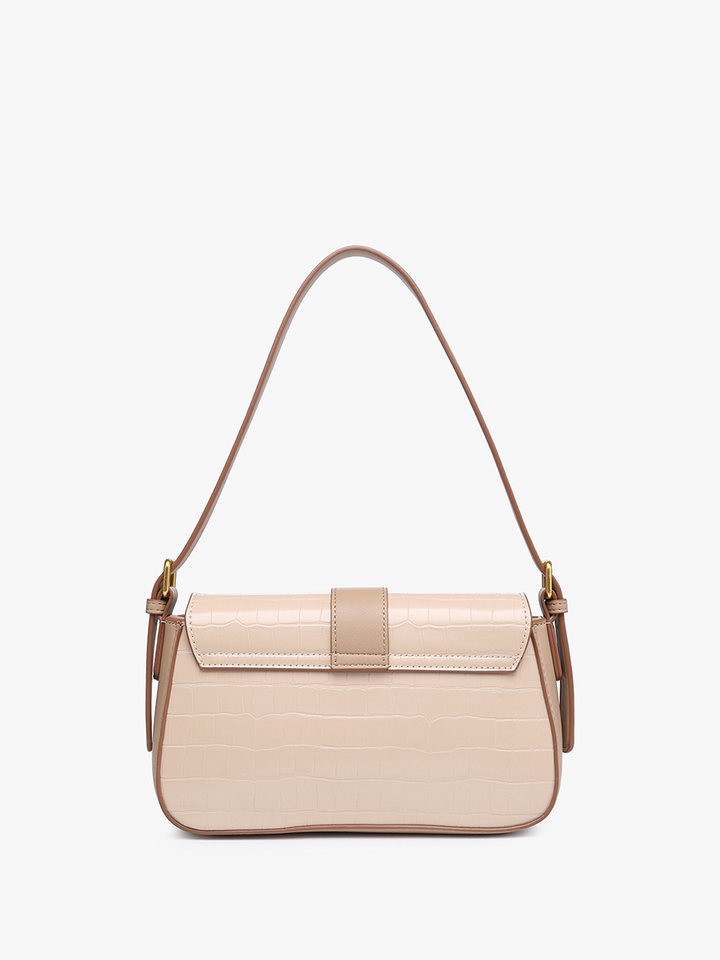Lima Croc-Embossed Satchel/Shoulder Bag