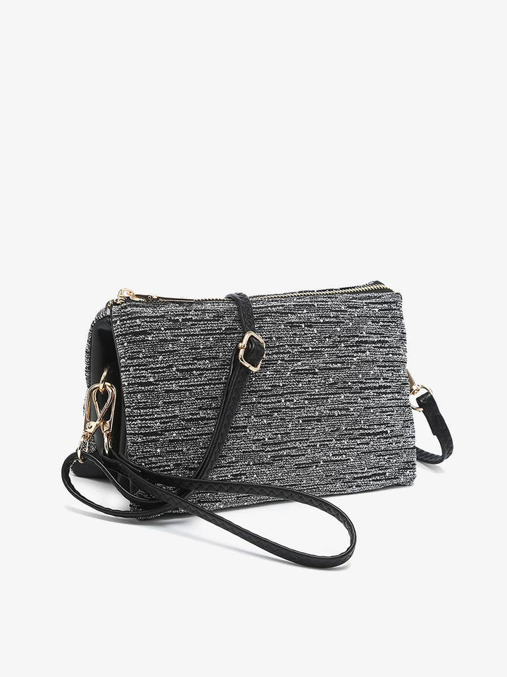 Riley Shimmer Stripe 3 Compartment Crossbody | M013SHST