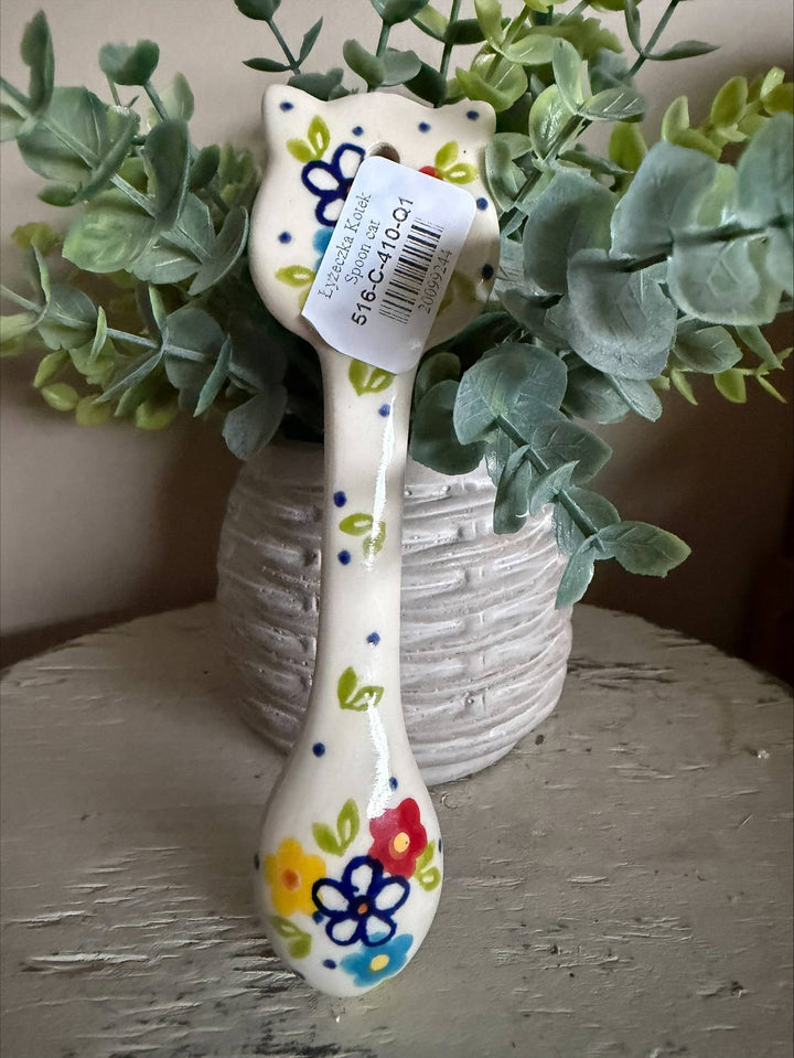 Polish Pottery Cat Spoon