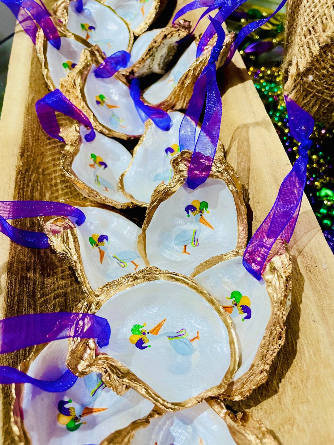 Mardi Gras Pelican Ornament