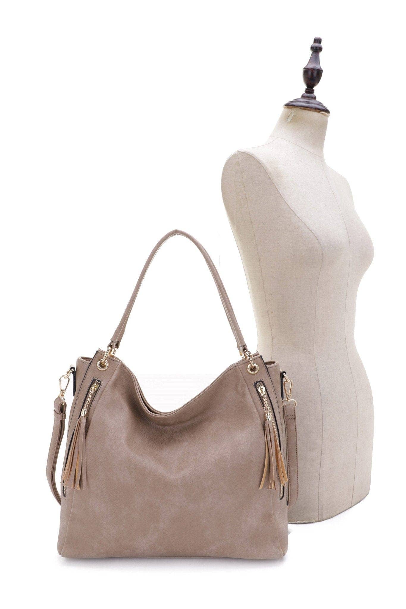 Tonya Ladies Hobo Shoulder Bag Double Zipper