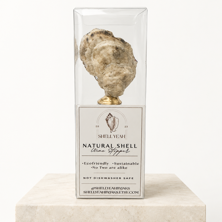 Tropical Flamingo Oyster Shell Wine Stopper