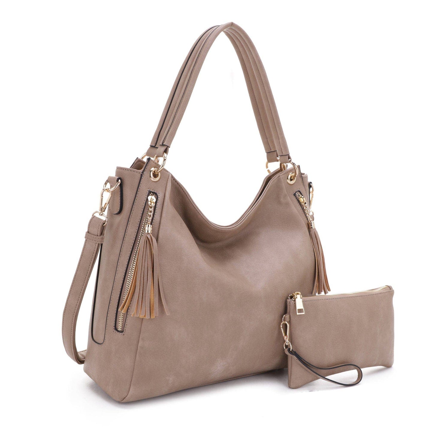 Tonya Ladies Hobo Shoulder Bag Double Zipper