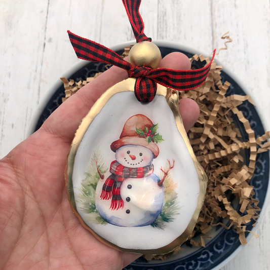 Oyster Ornament | Snowman