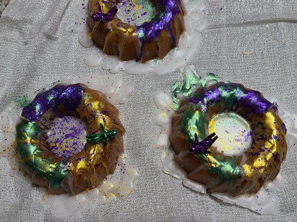 Mardi Gras King Cake Candles