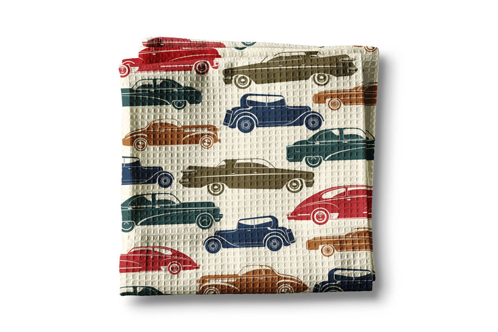 Vintage Car Retro Antique Classic Garage Kitchen Towel