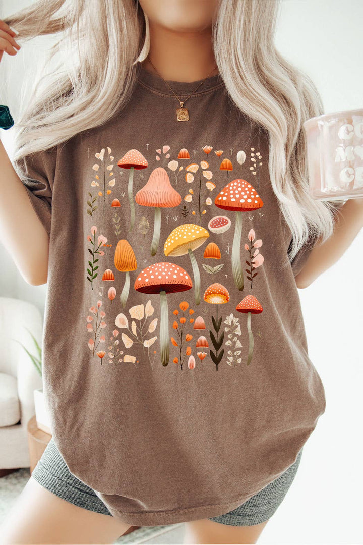 Fall Mushroom Comfort Colors Tee