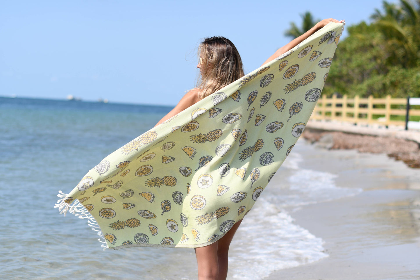 Tropicals Peshtemal Pure Cotton Beach Towel